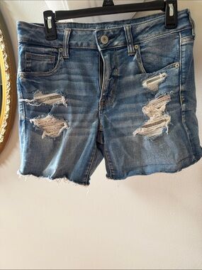 Distressed Denim Cutoff Shorts